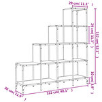vidaXL Bibliothèque chêne sonoma 122x30x132cm bois ingénierie et métal