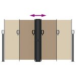 vidaXL Auvent latéral rétractable taupe 140x1000 cm