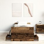 vidaXL Lit sans Matelas Bois Vieilli 75x190 cm Bois d'ingénierie