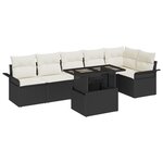 Set de canapé de jardin vidaXL de 7 pièces avec coussins