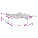 vidaXL Cadre de lit sans matelas chêne sonoma 150x200 cm