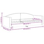 vidaXL Lit de repos sans matelas gris clair 80x200 cm tissu