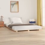 vidaXL Cadre de lit sans matelas 135x190 cm bois de pin massif