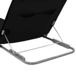 vidaXL Tapis de plage pliables 2 Pièces Acier et tissu Noir
