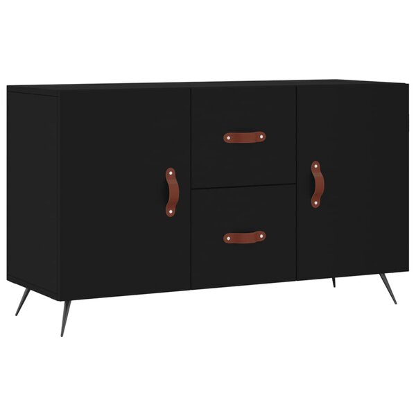 vidaXL Buffet noir 100x36x60 cm bois d'ingénierie