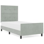 Cadre de lit en velours gris clair vidaXL 80x200 cm