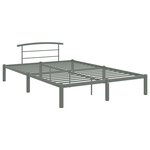vidaXL Cadre de lit sans matelas gris métal 140x200 cm
