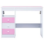 Bureau table poste de travail meuble d'ordinateur informatique étude pour enfants Inclinable Rose et rose 02_0023933