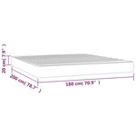 vidaXL Matelas de lit à ressorts ensachés Bleu foncé 180x200x20 cm