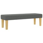 vidaXL Lit à Sommier avec Matelas & Banc Gris Foncé 140x200 cm Tissu