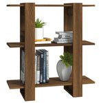 vidaXL Bibliothèque/Séparateur de pièce Chêne Marron 80x30x87 cm