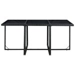 Salon de jardin meuble d'extérieur ensemble de mobilier 11 pièces avec coussins résine tressée noir 02_0015453