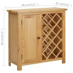 vidaXL Casier à bouteilles 11 bouteilles 80x32x80cm Bois de chêne