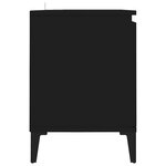 vidaXL Meuble TV avec pieds en métal Noir 103 5x35x50 cm