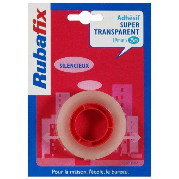 Recharge Adhésif pour Dévidoir 19 m x 25 m - Transparente RUBAFIX