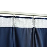 vidaXL Rideaux occultants et crochet 2Pièces Velours Bleu foncé 140x175cm