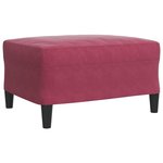 vidaXL Ensemble de canapés 3 Pièces avec coussins Rouge bordeaux Velours