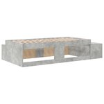 vidaXL Cadre de lit de rangement Gris béton 100x200 cm