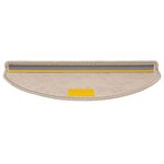 vidaXL Tapis d'escalier autocollants 15 Pièces 65x21x4 cm Beige foncé