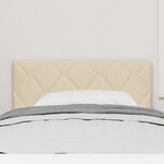 vidaXL Tête de Lit LED Design Blocs en Diamant Crème 90 cm Tissu