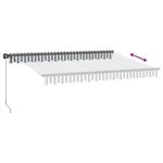vidaXL Auvent manuel rétractable avec LED anthracite blanc 350x250 cm