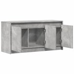 vidaXL Meuble TV avec LED gris béton 100x34x50 cm bois d'ingénierie
