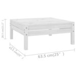 Salon de jardin meuble d'extérieur ensemble de mobilier 8 pièces blanc bois de pin massif 02_0017781