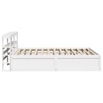 vidaXL Cadre de lit avec tête de lit blanc 140x200 cm bois pin massif