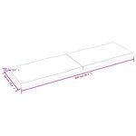 vidaXL Dessus de table bois massif traité bordure assortie