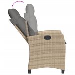 vidaXL Ensemble à manger de jardin coussins 5 Pièces mélange beige rotin
