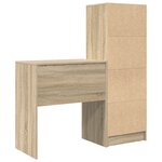 vidaXL Bureau avec Rangement Chêne Sonoma Bois d'Ingénierie