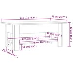 vidaXL Table basse chêne sonoma 102x55x42 cm bois d'ingénierie
