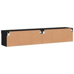 vidaXL Meubles TV avec lumières LED 2 Pièces noir 80x30x30 cm