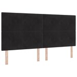 vidaXL Cadre de Lit Noir 200x200 cm Velours