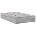 vidaXL Cadre de lit de rangement Gris Sonoma 120x190 cm