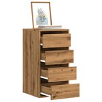 vidaXL Commode d'angle chêne artisanal 40x41x76 cm bois d'ingénierie