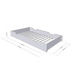 Tiroir de lit 90 x 180 avec sommier BUDDY - bleu clair