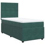 vidaXL Sommier à lattes de lit et matelas Vert foncé 80x200 cm Velours