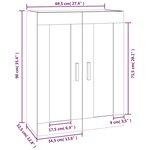 vidaXL Armoire murale chêne sonoma 69 5x32 5x90 cm bois ingénierie