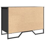 vidaXL Armoire à chaussures noir 90x38x61 5 cm bois d'ingénierie