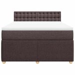 vidaXL Sommier à lattes de lit avec matelas Marron foncé 140x190 cm
