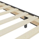 vidaXL Sommier à lattes de lit Gris foncé Tissu 200x200 cm
