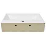 vidaXL Vasque avec trou de robinet en céramique Blanc 60 5x42 5x14 5cm