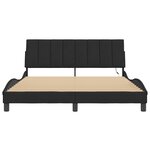 vidaXL Cadre de lit avec lumières LED noir 160x200 cm velours