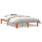 vidaXL Cadre de lit sans matelas cire marron 120x200cm bois pin massif