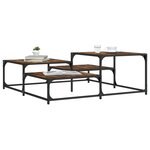 vidaXL Table basse chêne fumé 107x107x40 cm bois d'ingénierie