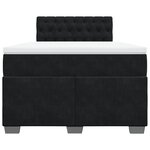 vidaXL Sommier à lattes de lit avec matelas noir 120x190 cm velours