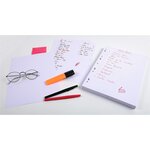 Étui de 100 fiches bristol quadrillé 5x5 perforé 210x297mm Blanc EXACOMPTA