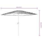 vidaXL Parasol de jardin avec LED et mât en acier marron 248x248x248cm