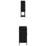 vidaXL Ensemble de meubles de salle de bain 2 pièces en chêne noir en bois d'ingénierie